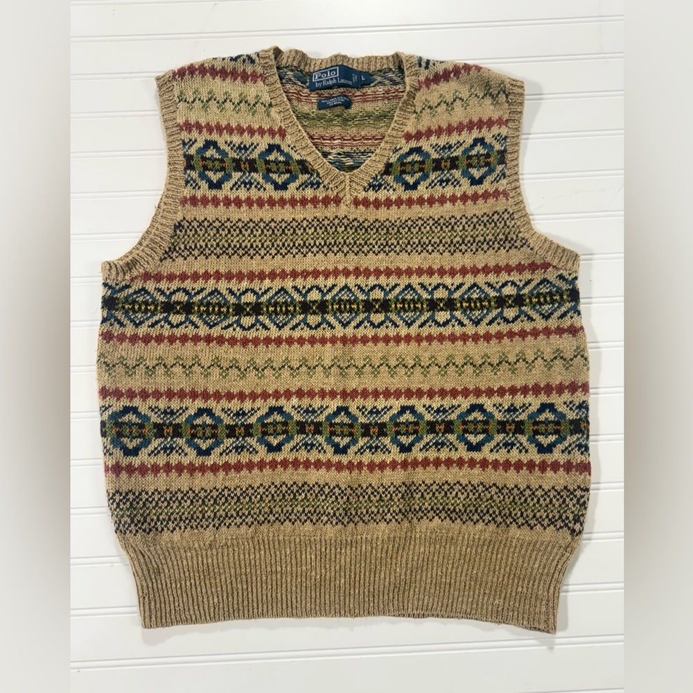 Vintage Polo by Ralph Lauren Fair Isle Sweater Vest – Large
